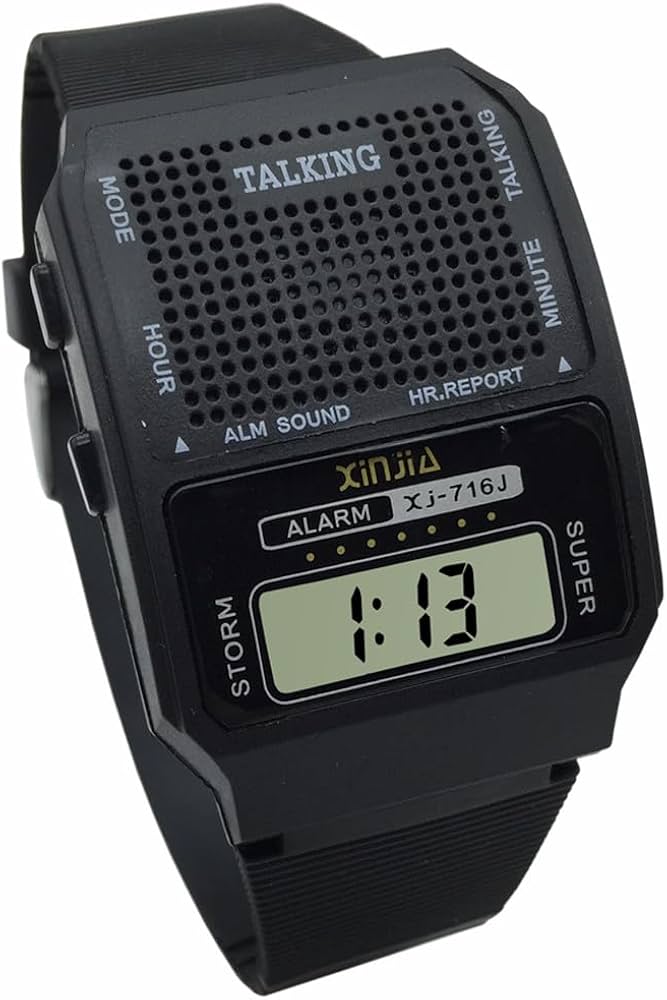 Amazon.co.jp: いスクエア型のトーキング・ウォッチ日本語 腕時計