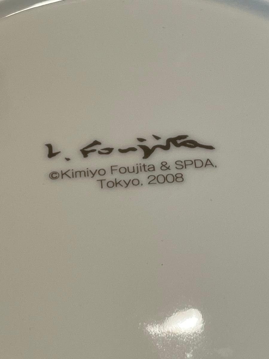 Amazon.co.jp: 藤田嗣治の飾絵皿 レオナール・フジタ 大皿 「猫と牛