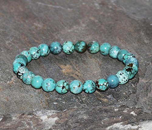 Amazon.co.jp: JP_Beads ターコイズブレスレット 本物の6.5mm 天然