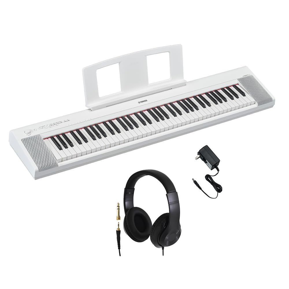 Amazon | YAMAHA NP-35WH ホワイト キーボード 76鍵盤 ヘッドホン