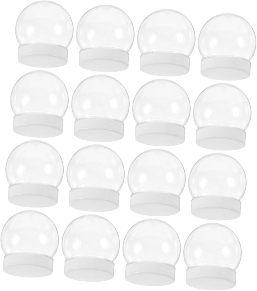Amazon.co.jp: Hohopeti 20個 スノーグローブの瓶 スノードームキット