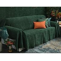 Amazon｜マルチカバー ダークグリーン ソファカバー シンプル 多機能
