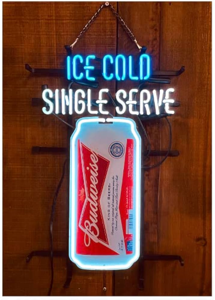 Amazon | Budweiser バドワイザー 特大 ガラス ネオン サイン 看板