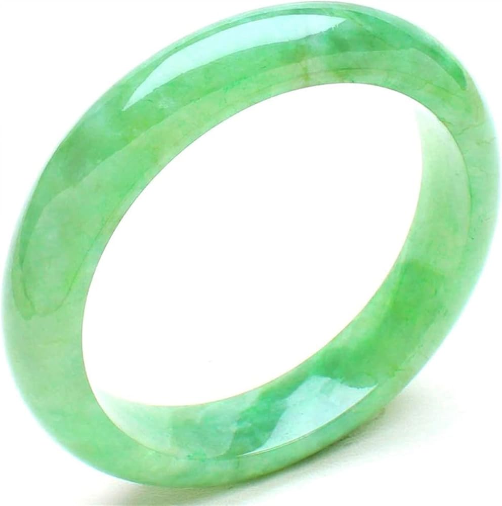 Amazon | 天然ビルマ 翡翠 バングル 本物のグリーン エレガント