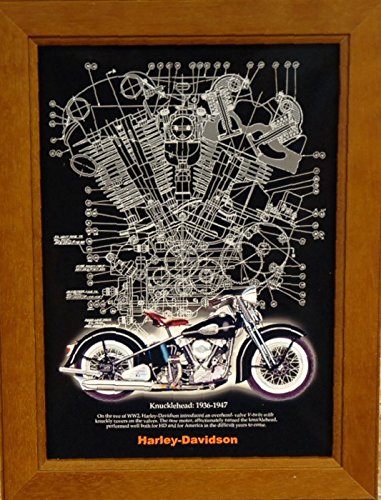 Amazon.co.jp: レトロミニポスター B5額入り ハーレー ナックルヘッド