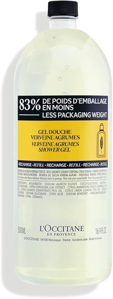 Amazon.com: L'OCCITANE Citrus Verbena Shower Gel Refill, 16.90 Fl