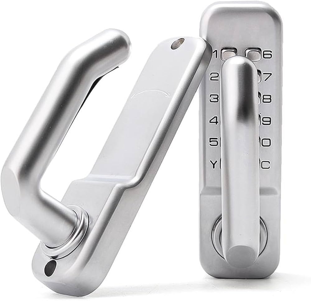 Amazon.co.jp: 機械式デジタルドアロック キーレス錠 暗証番号式 4-7桁