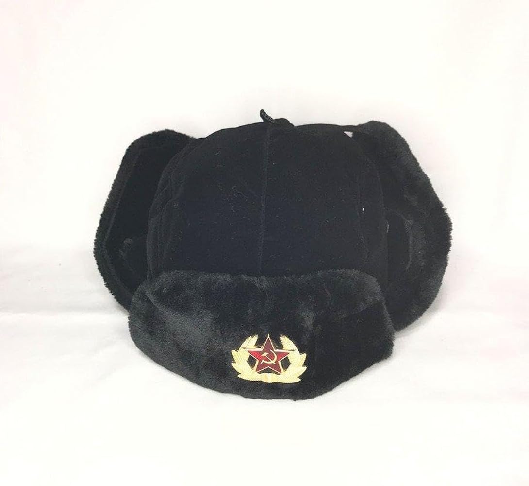 Amazon.co.jp: 耳当てつき ロシア軍 ソ連軍 ウシャンカ 帽子 メンズ