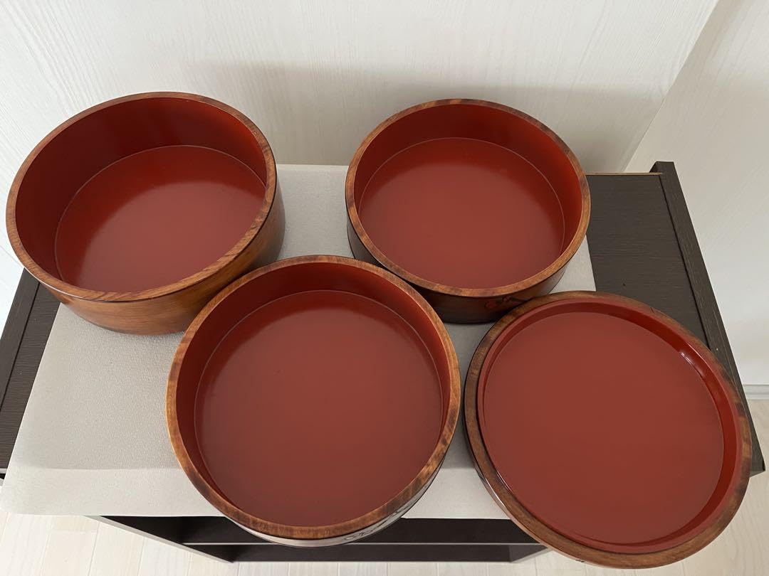 Amazon.co.jp: 木曽漆器 伝統工芸品 重箱 三段重ね 木製 漆塗り