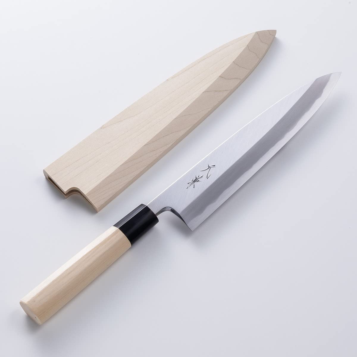 Amazon | 本場「堺」別誂 元兼 身卸包丁 210mm 水牛柄 木鞘付 白紙鋼