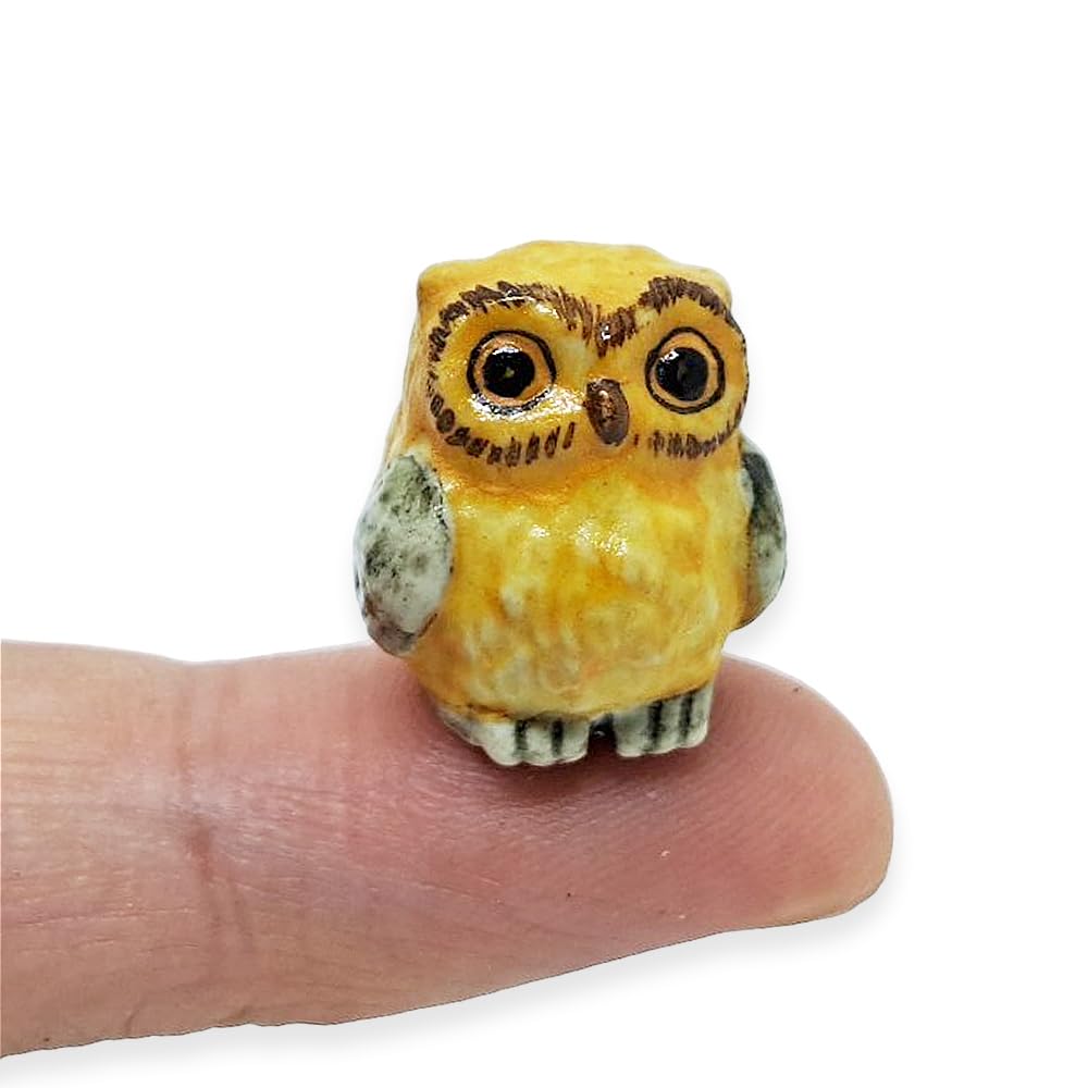 Amazon.com: WitnyStore Very Tiny ⅝ Inch Yellow Owl Straight Face