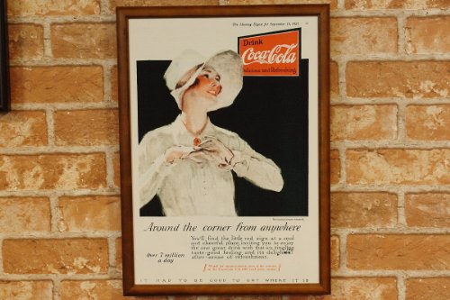 Amazon.co.jp: 【復刻ポスターとB4フレームセット】 コカコーラ レトロ