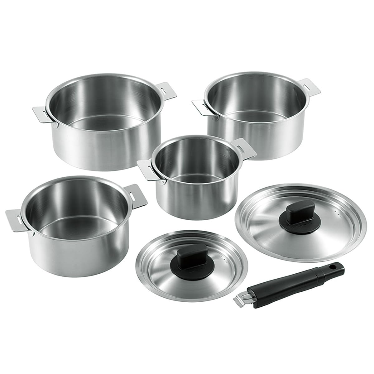 Amazon.co.jp: ステンレス 鍋 日本製 鍋セット ハンドル着脱式 取っ手