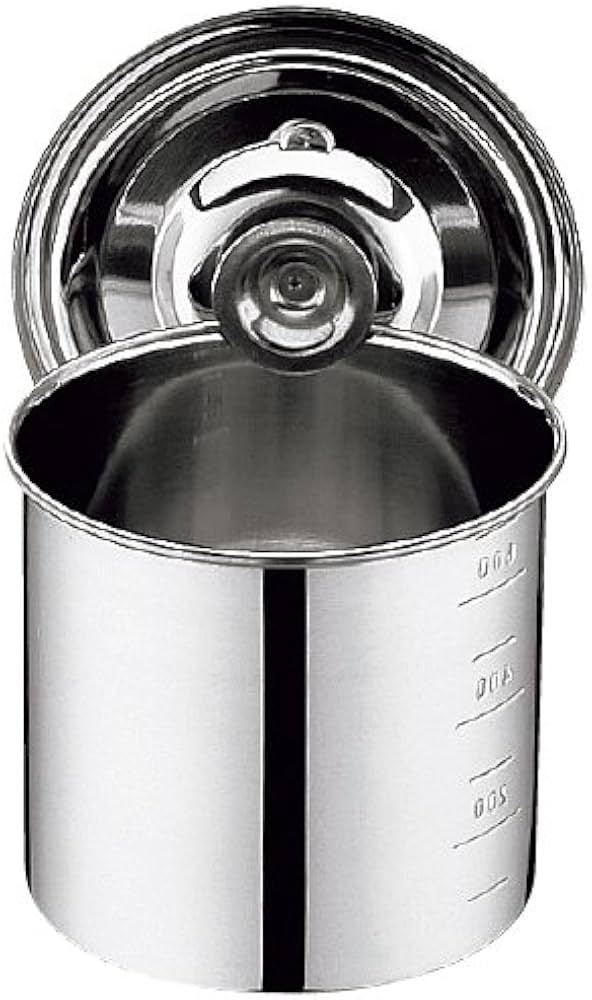 Amazon｜UK 18-8 キッチンポット 目盛付 14cm 手無｜保存容器