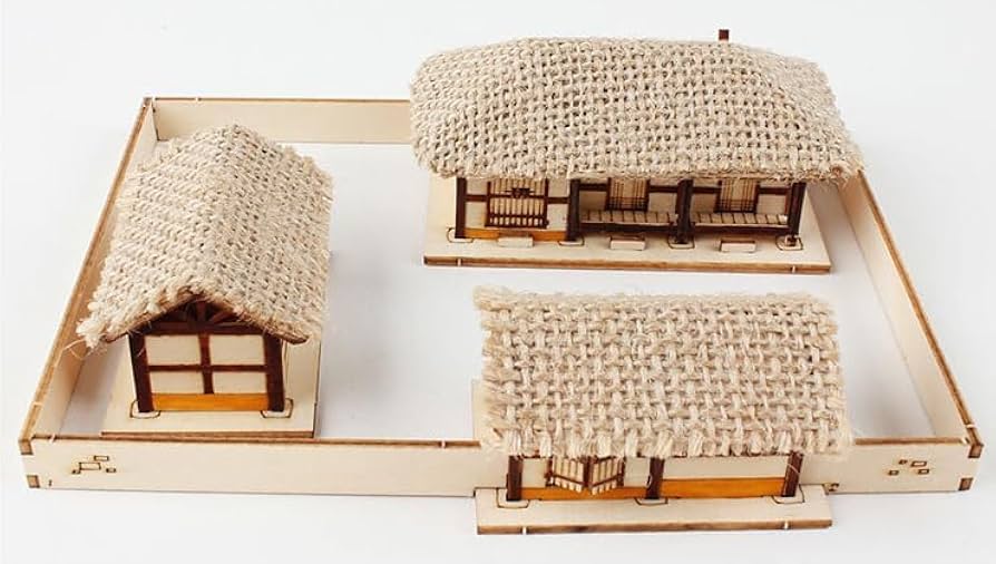 Amazon | ヤングモデラーホビー木製モデルキット ミニ 1/150 茅葺き