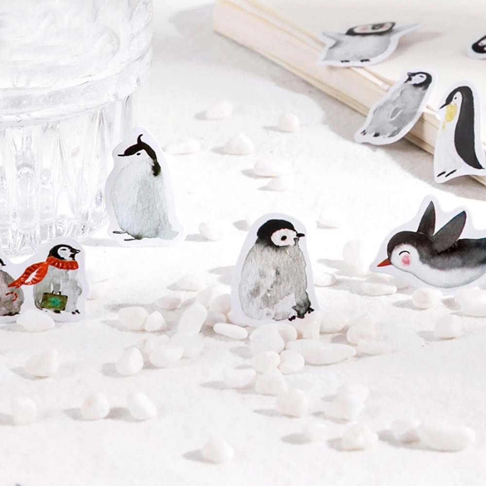 Amazon.co.jp: ペンギン ステッカー 46枚セット PVC 防水 シール