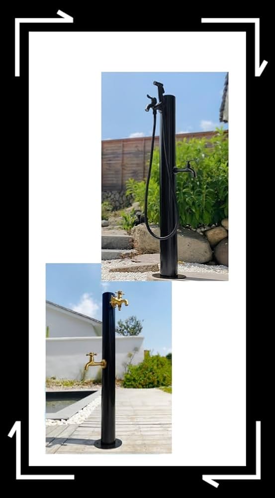 Amazon | ステンレス鋼円形立水栓（蛇口：上C+下C） - 凍結防止屋外