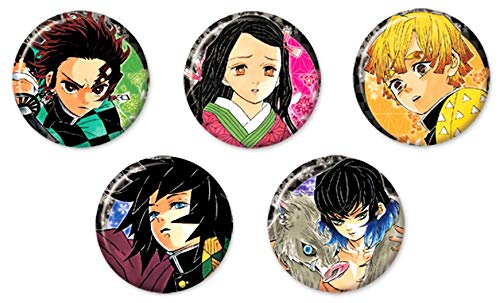 Amazon | 鬼滅の刃 缶バッジ 5個セット 原作絵柄 台紙付き ジャンプ