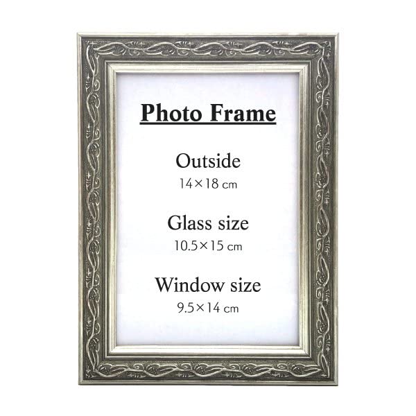 Amazon.co.jp: 壁掛けポストカードフレーム アンティークシルバー 額縁