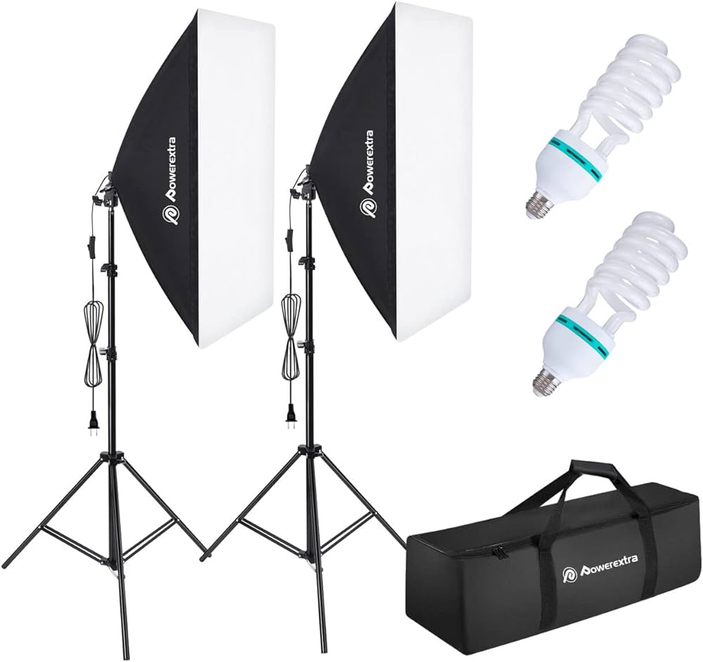 Amazon | 2個セットソフトボックス 50×70cm 写真撮影照明キット ライト