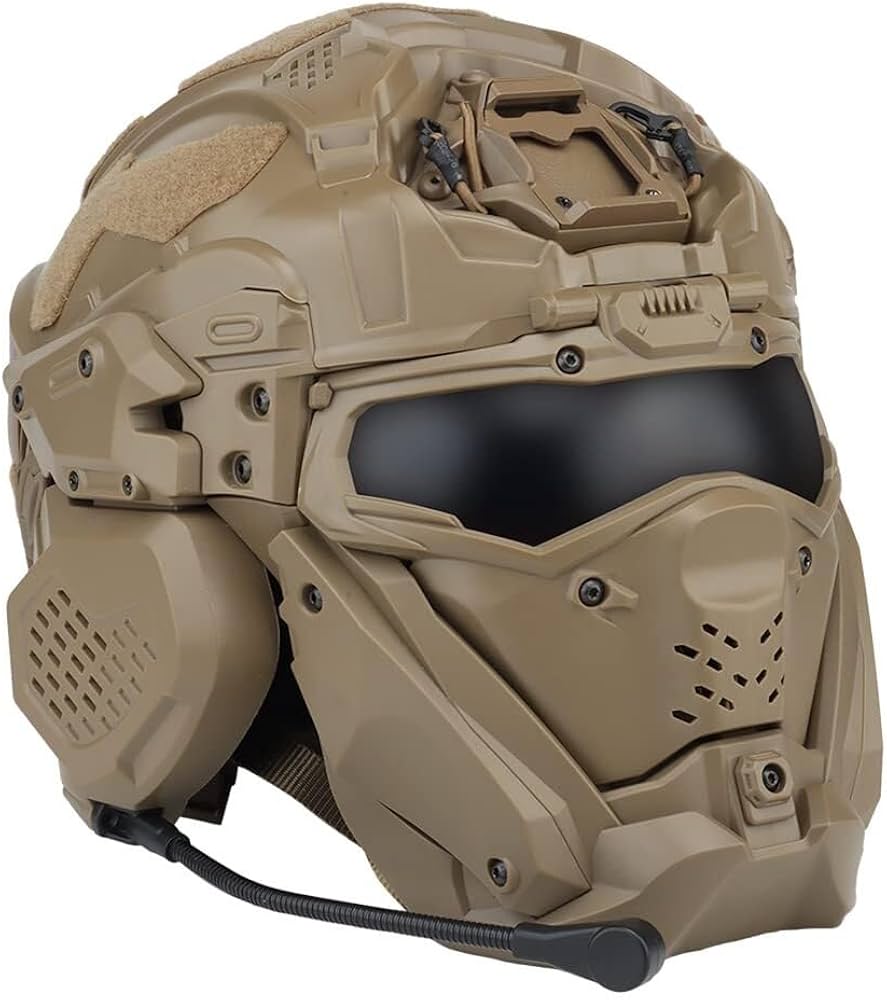 Amazon.co.jp: フルフェイス保護マスク、内蔵HDヘッドセットゴーグル