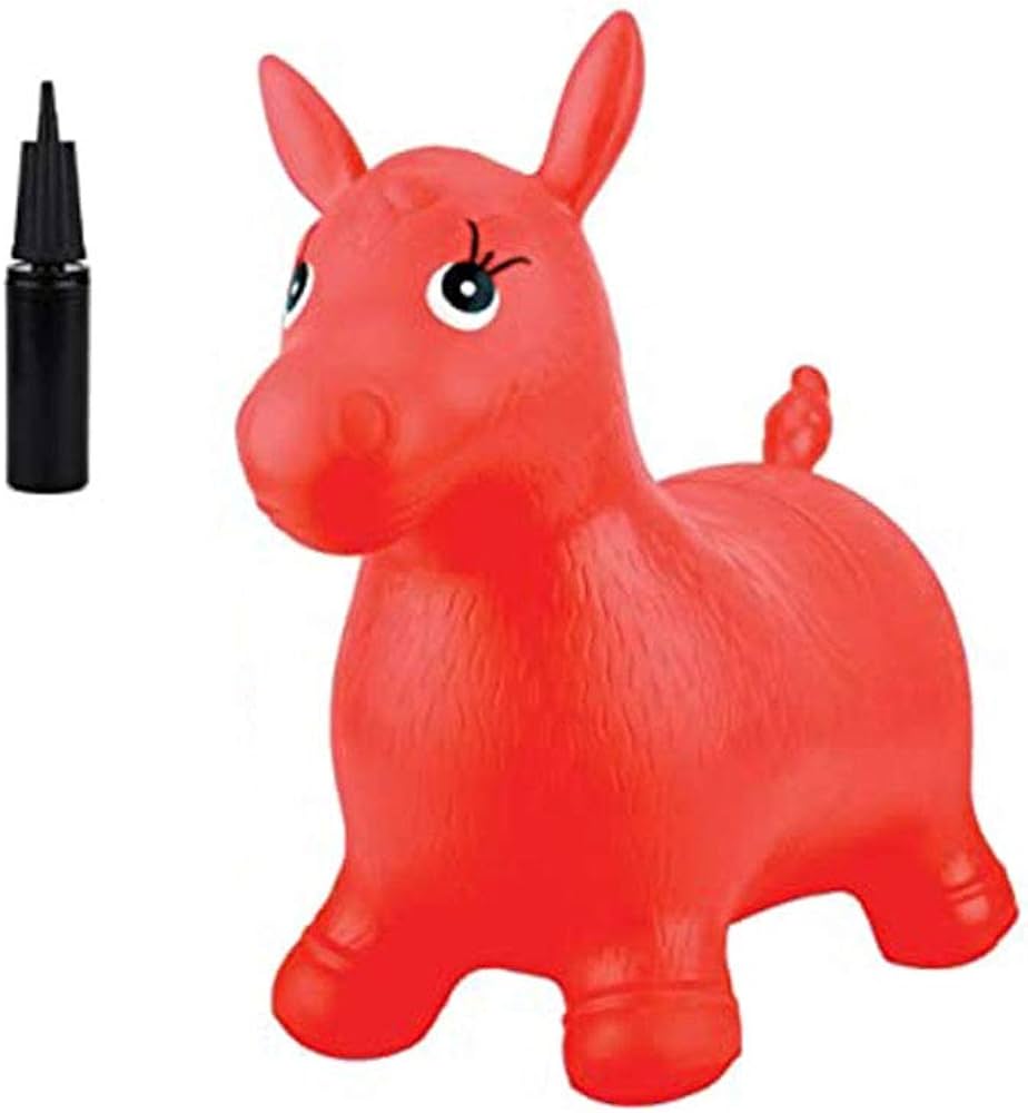 Amazon.co.jp: 弾力のある赤い馬ホッパーのおもちゃ、インフレータブル