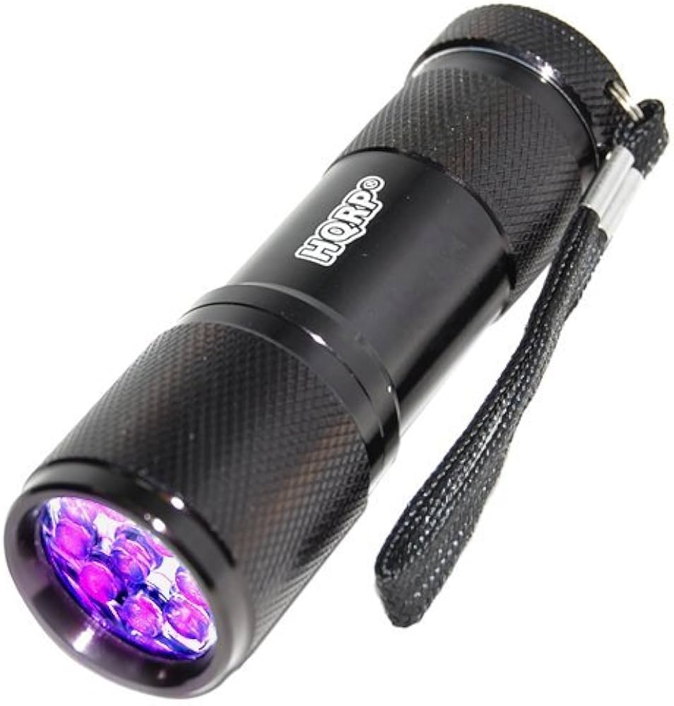 Amazon.com: HQRP 365nm 9 LED Portable Blacklight Flashlight for