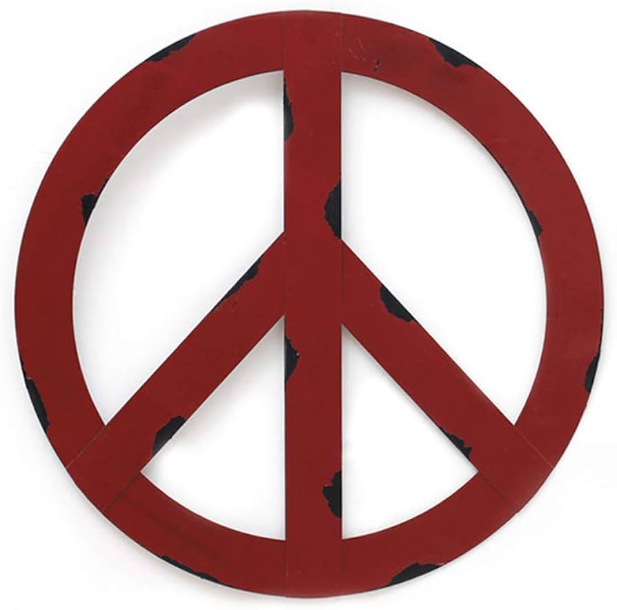 Amazon.com: Rainbow Handcrafts Hanging Vintage Metal Peace Sign