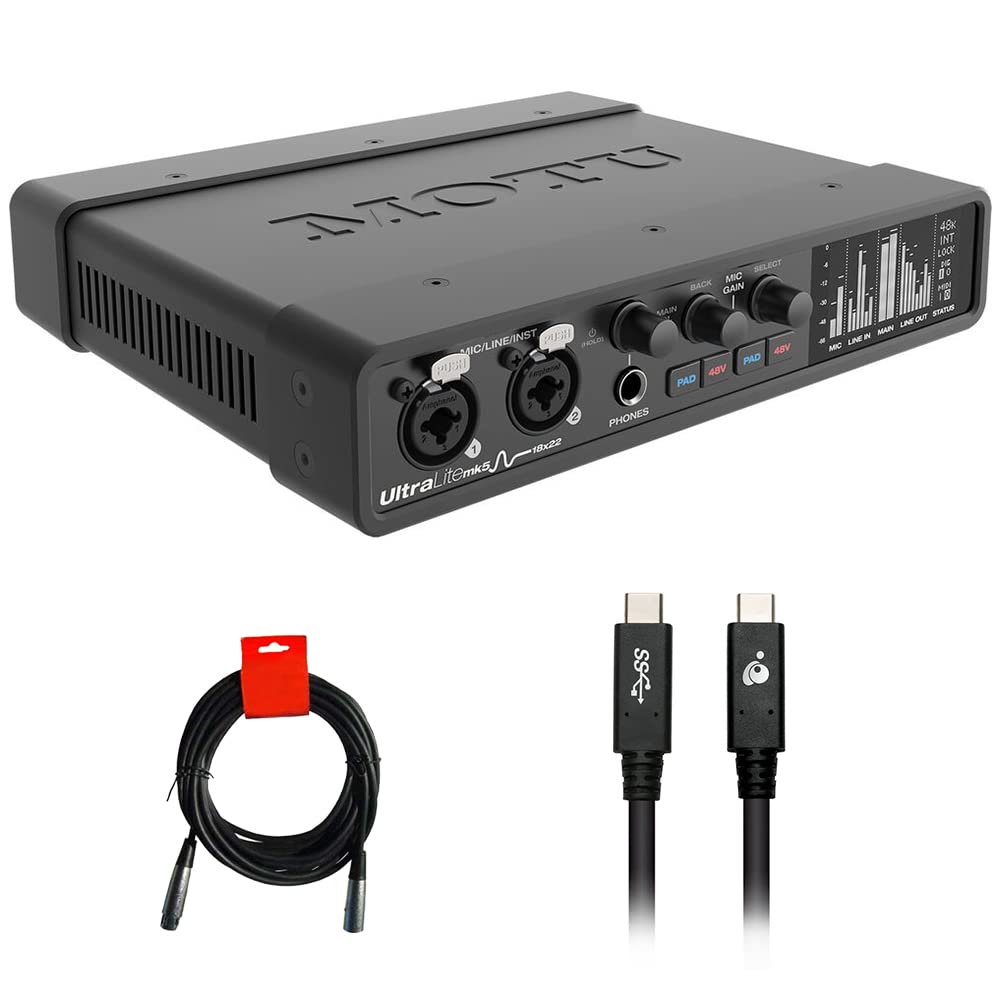 Amazon.com: MOTU UltraLite-mk5 Desktop 18x22 USB Type-C Audio/MIDI