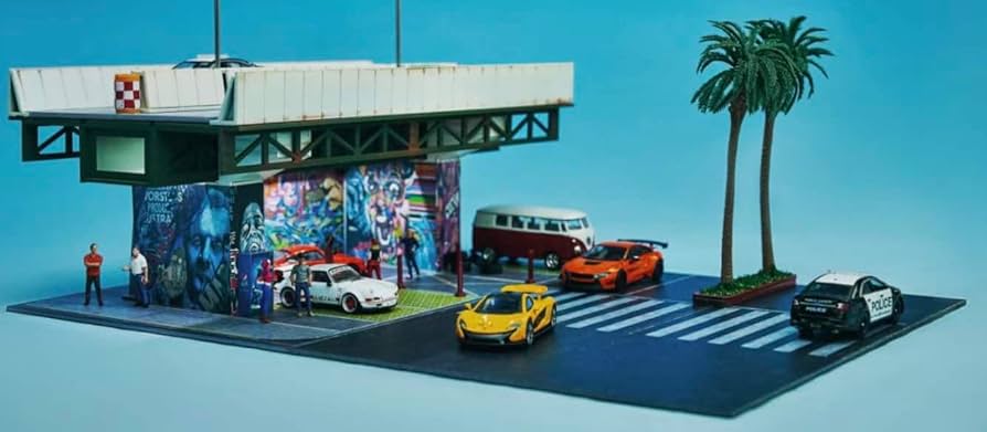 Amazon | 1/64 Magic City アメリカの街中 高架交差路 陸橋 ジオラマ