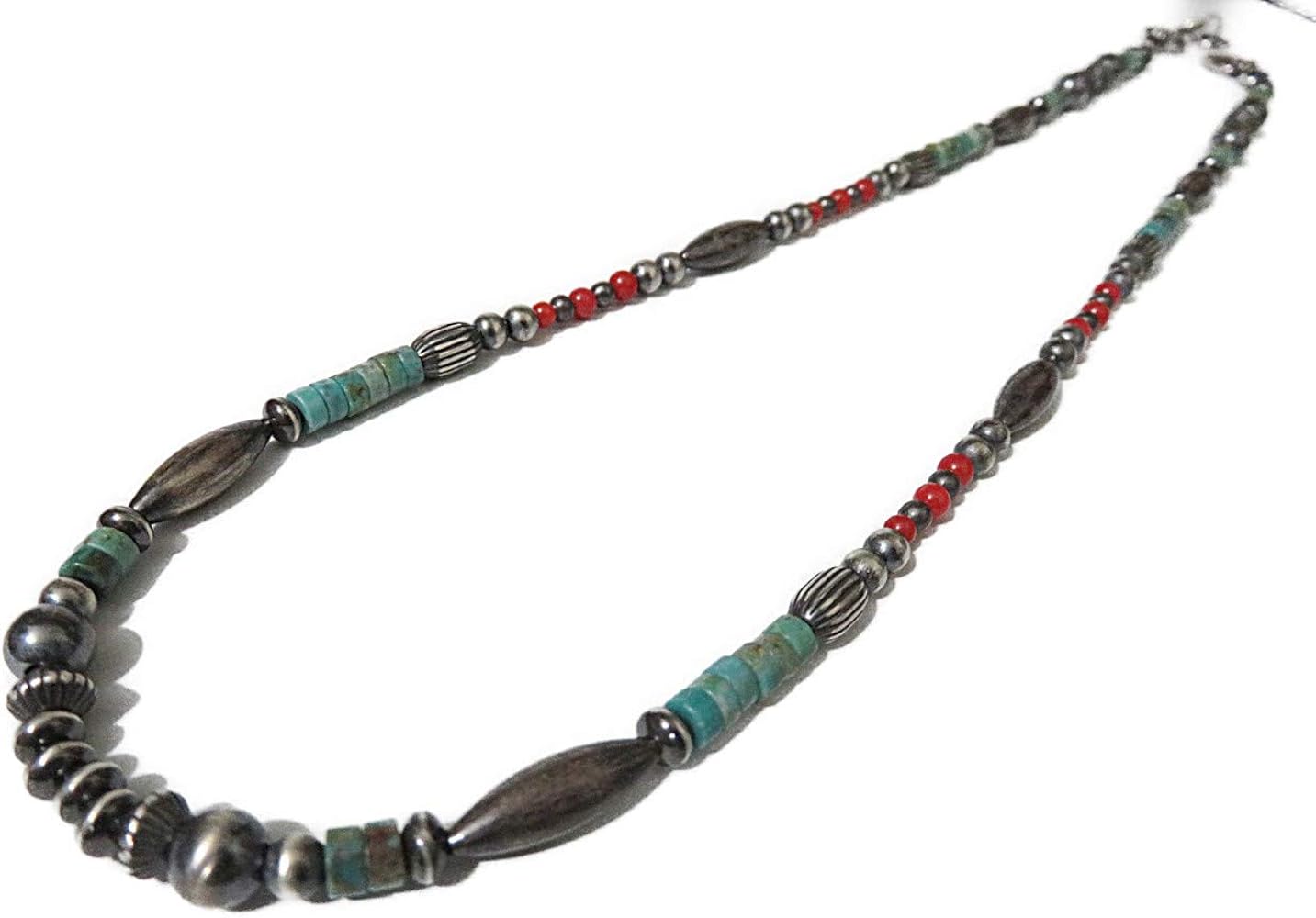 Amazon | インディアンジュエリー ビーズ ネックレス ナバホパール