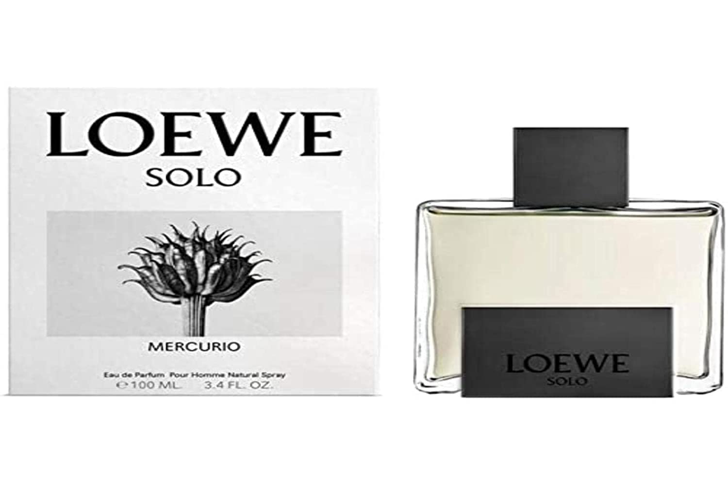 Amazon.com: Loewe Solo Mercurio para hombre 3.4 oz Eau de Parfum