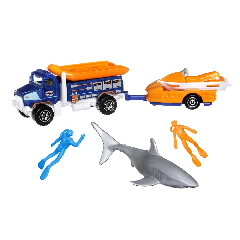 Amazon.com: Matchbox Hitch & Haul Die-cast Vehicle Playset - Deep