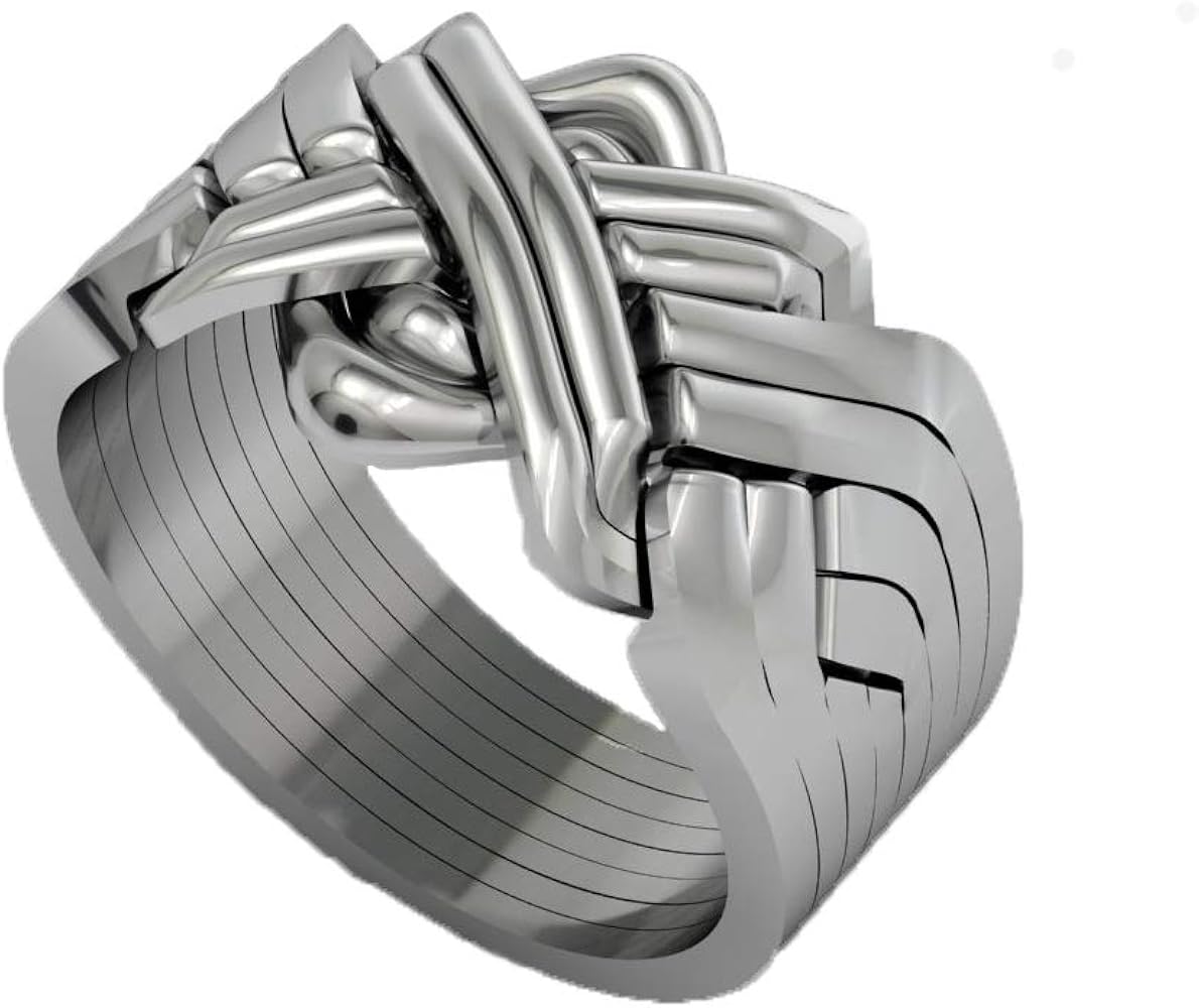 Amazon.com: OFLIUM Puzzle ring 8 Band Handmade 925 Sterling Silver