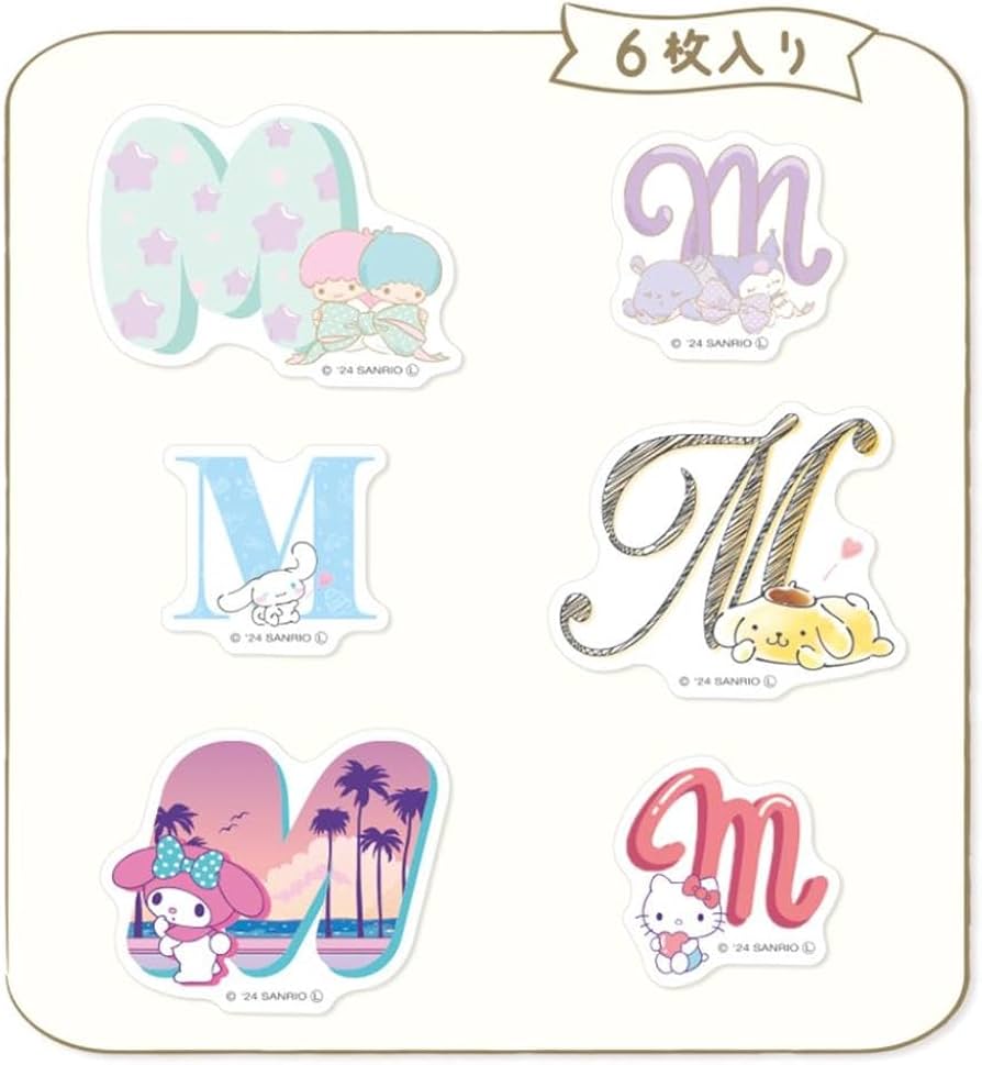 Amazon | サンリオキャラクターズ[フレークシール]イニシャルフレーク