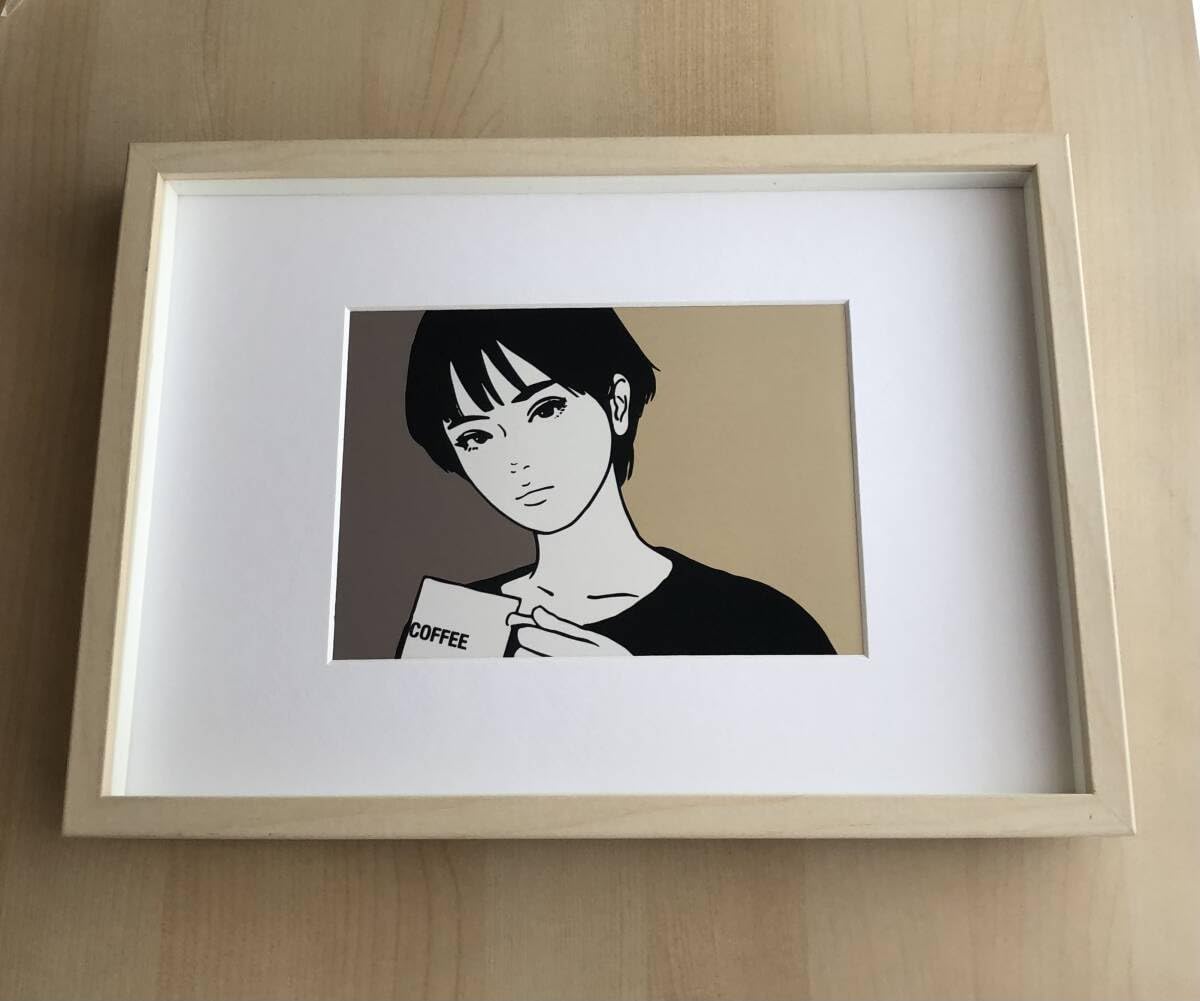 Amazon.co.jp: kj額装品 KYNE イラスト A4額入り ポスター風デザイン