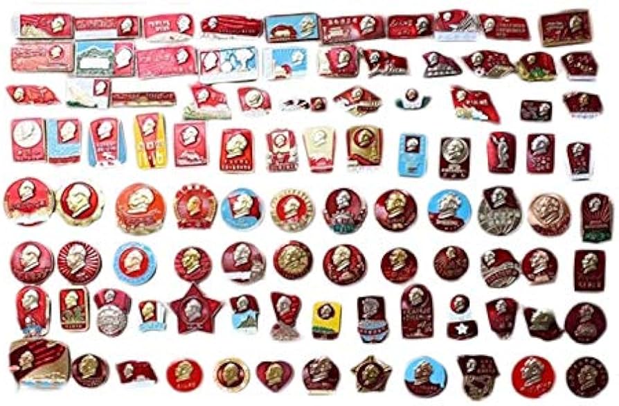 Amazon.co.jp: LAOJUNLU レプリカ 毛沢東委員長のバッジ120個セット