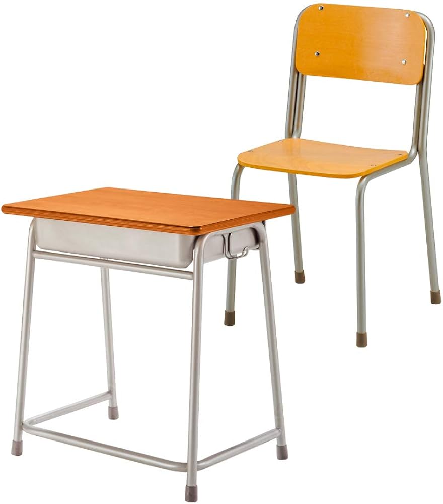 Amazon.co.jp: LOOKIT 学習机 椅子 2点セット 完成品 学校の机 59-G2-D