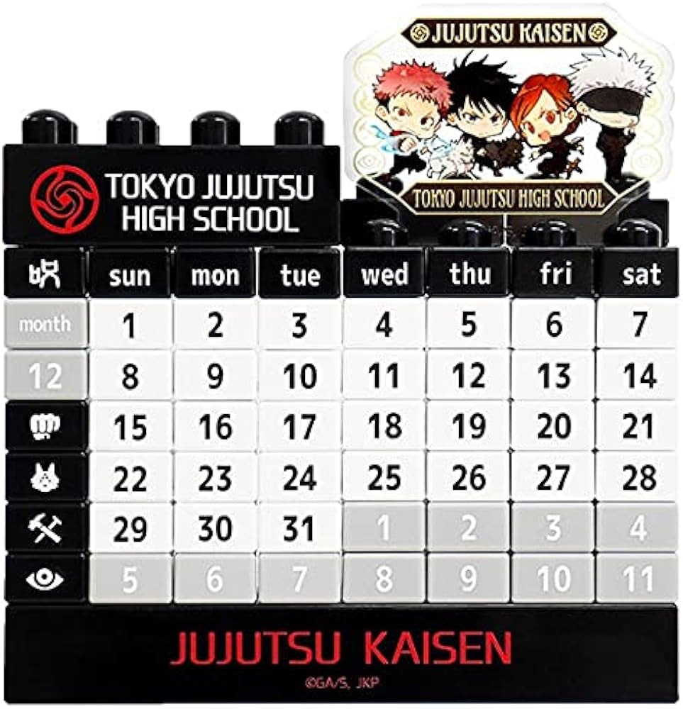 Amazon.co.jp: 呪術廻戦 ブロックカレンダー 通常ver. : 文房具