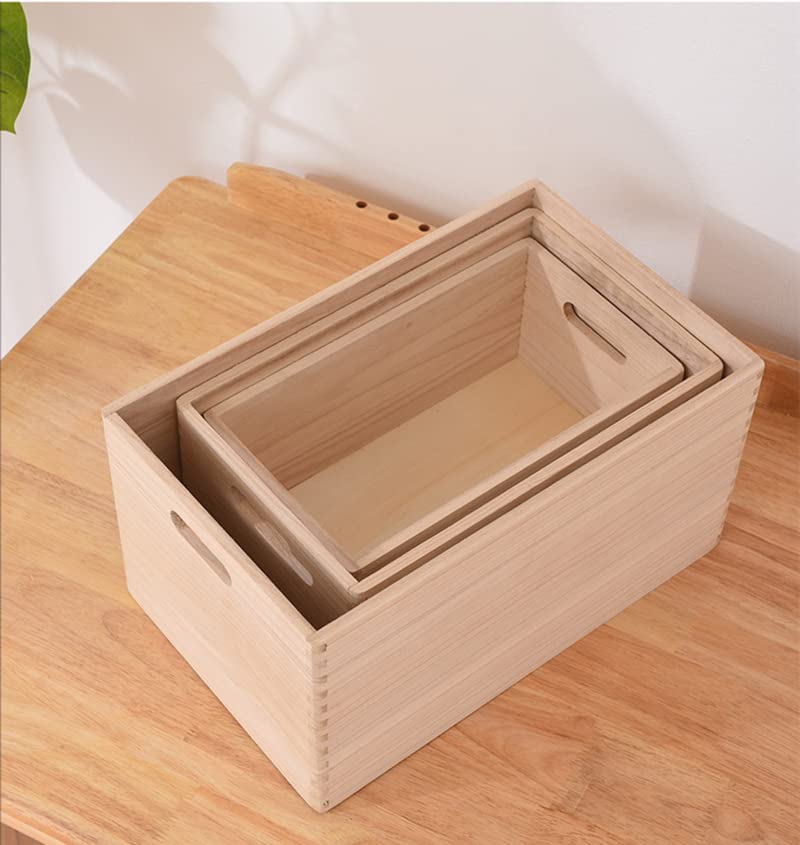 Amazon｜木箱収納 収納ボックス 天然木製 3点セット収納ケースおしゃれ