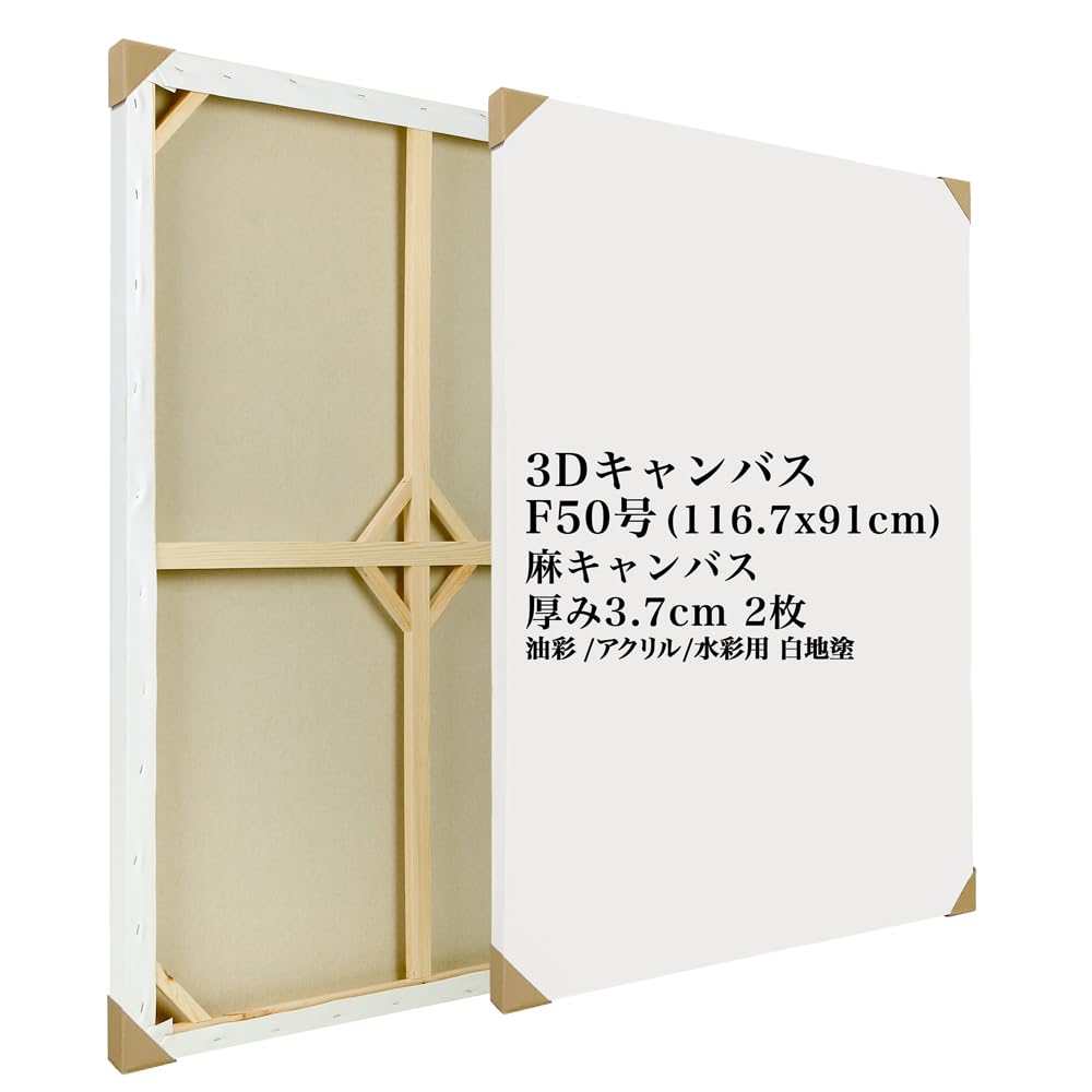 Amazon.co.jp: 【JPart&craft】3D 麻キャンバス F50号 (116.7x91cm