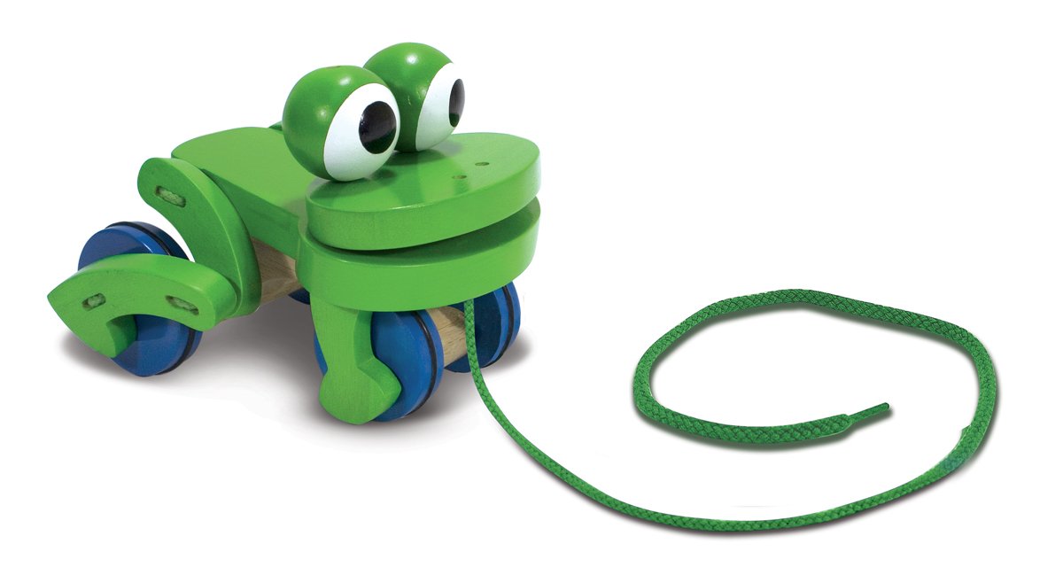 Melissa & Doug Deluxe Frolicking Frog Wooden Pull Toy : Amazon.ca