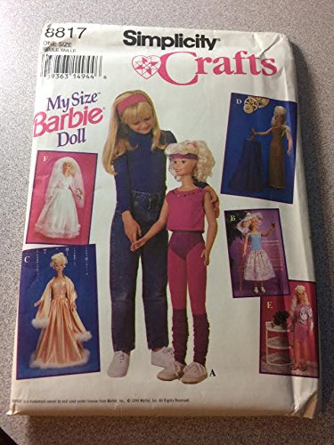 Amazon | Simplicity 8817 縫製パターン、3フィート(91.5cm)バービー