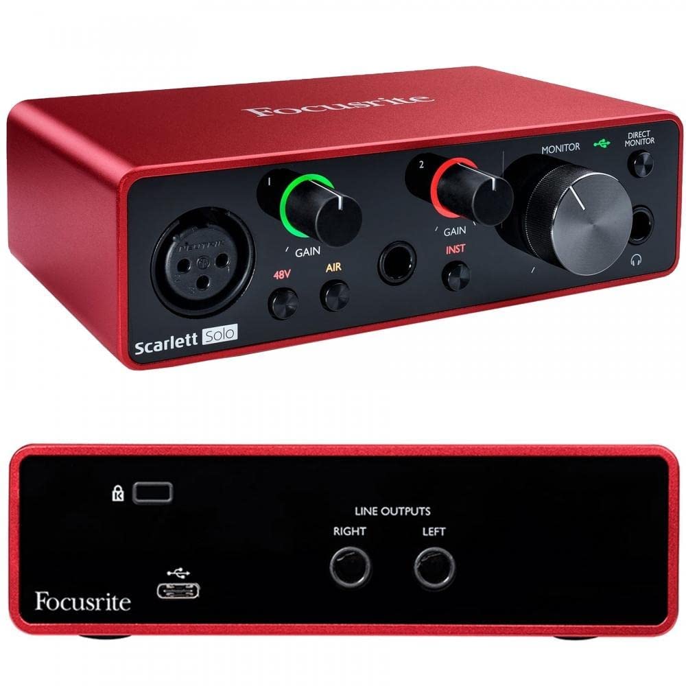 Focusrite Scarlett Solo (3rd Gen) USB Audio Interface with Pro