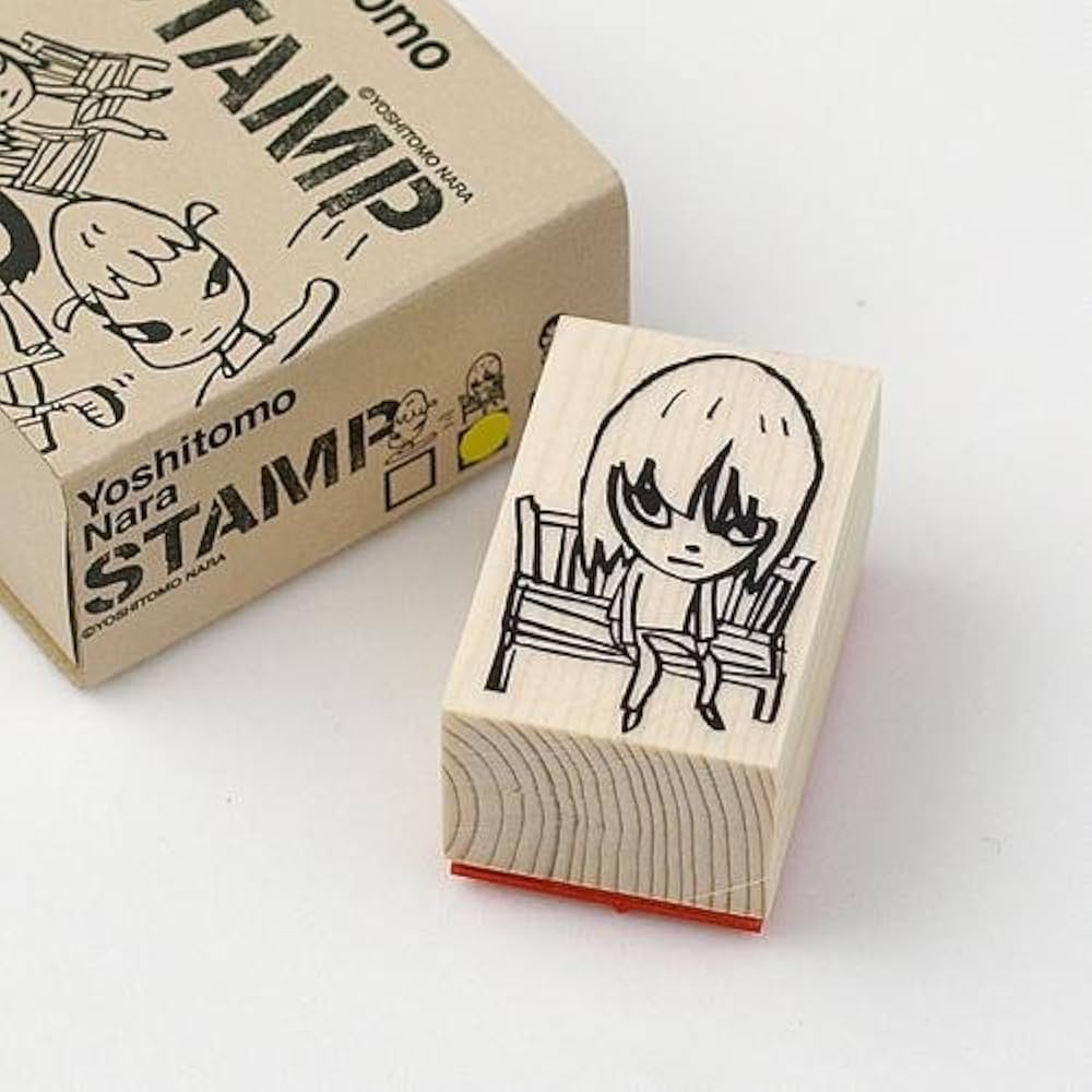 Amazon.co.jp: 奈良美智 スタンプ [Nara STAMP ベンチ(M)] : 文房具