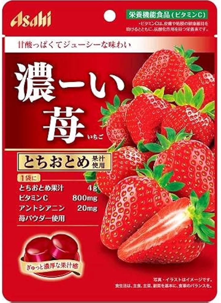 Amazon.co.jp: ライフコーポレーション アサヒ 濃ーい苺 84g : 食品