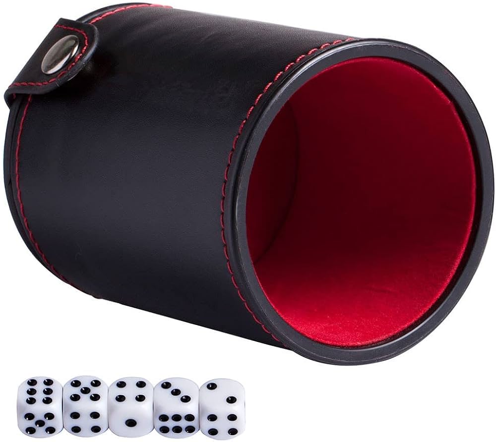 Amazon.co.jp: 革のサイコロカップセット、プロの静音サイコロセット