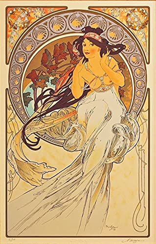 Amazon.co.jp: アルフォンス・ミュシャ『音楽』(連作《四芸術》より