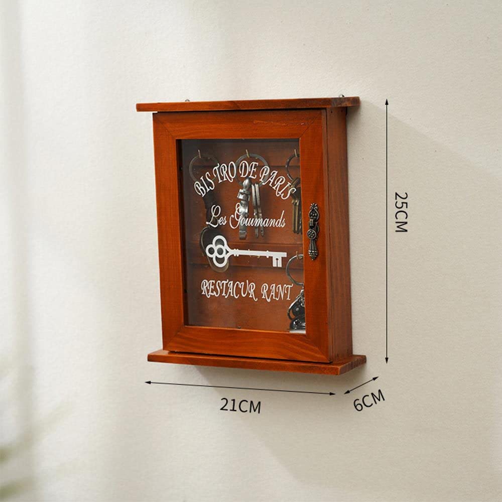 Amazon.co.jp: キーホルダーボックス 木製 鍵管理 キーボックス 壁掛け