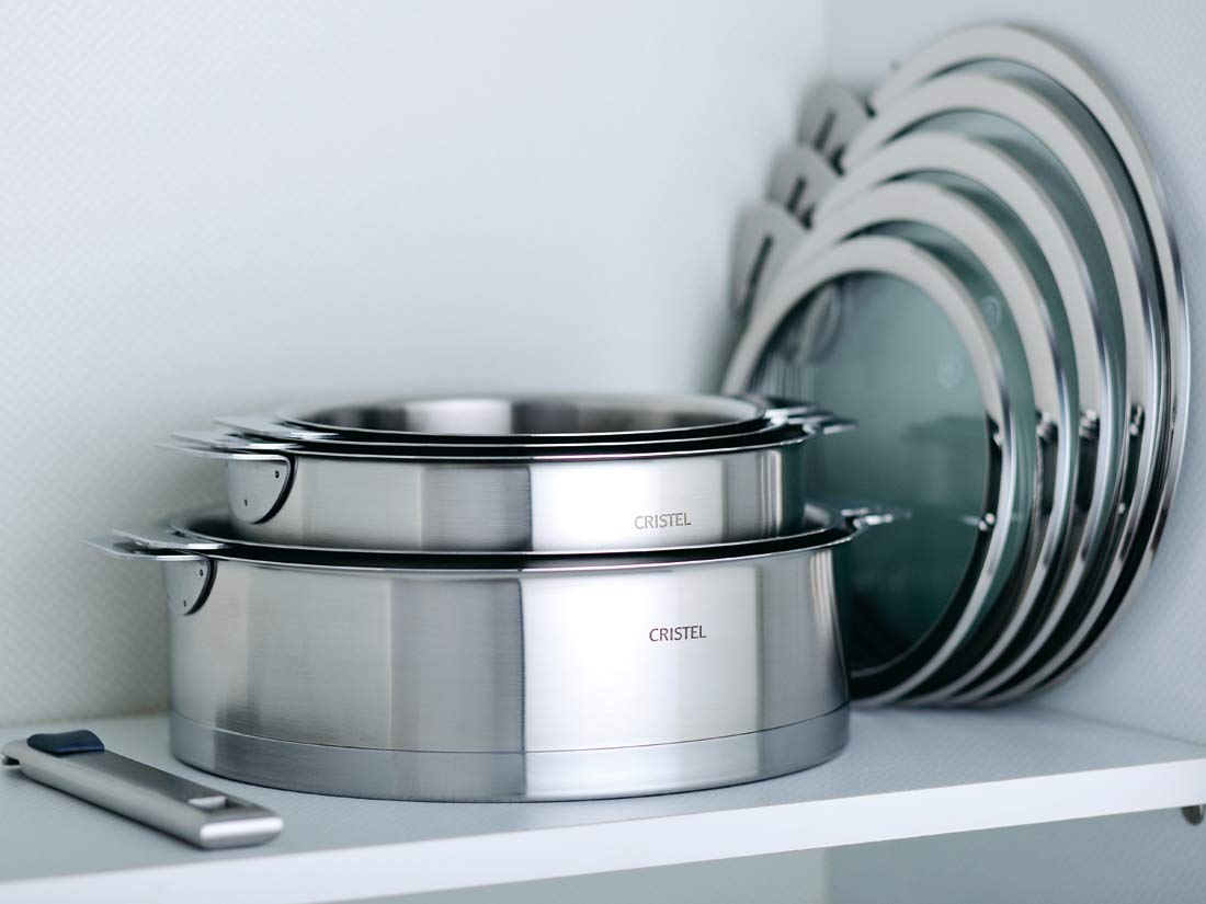 Amazon｜CRISTEL クリステル ステンレス 鍋 L浅鍋 20cm ガス IH